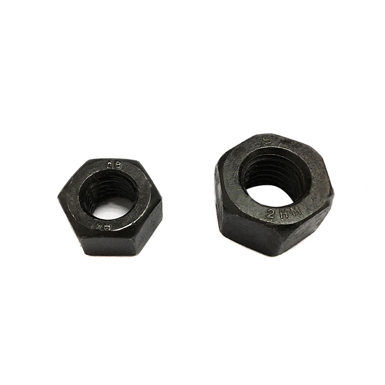 ASTM A194/A194M 2H 2HM Đai ốc nặng hình lục giác màu đen nguyên bản