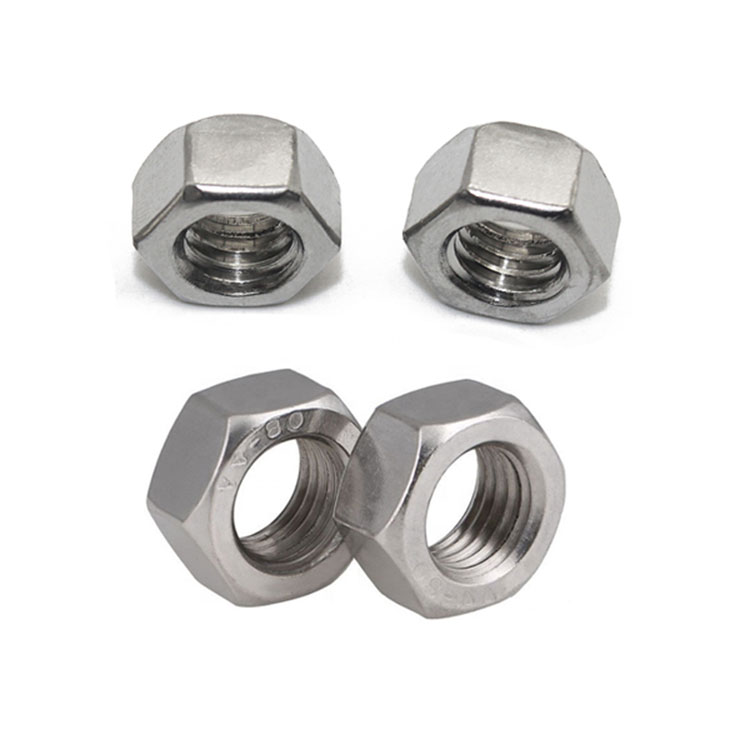 DIN934 Thép không gỉ A2 A4 Hex Head Nut M6 M8 M10 Các loại đai ốc và bu lông khác nhau